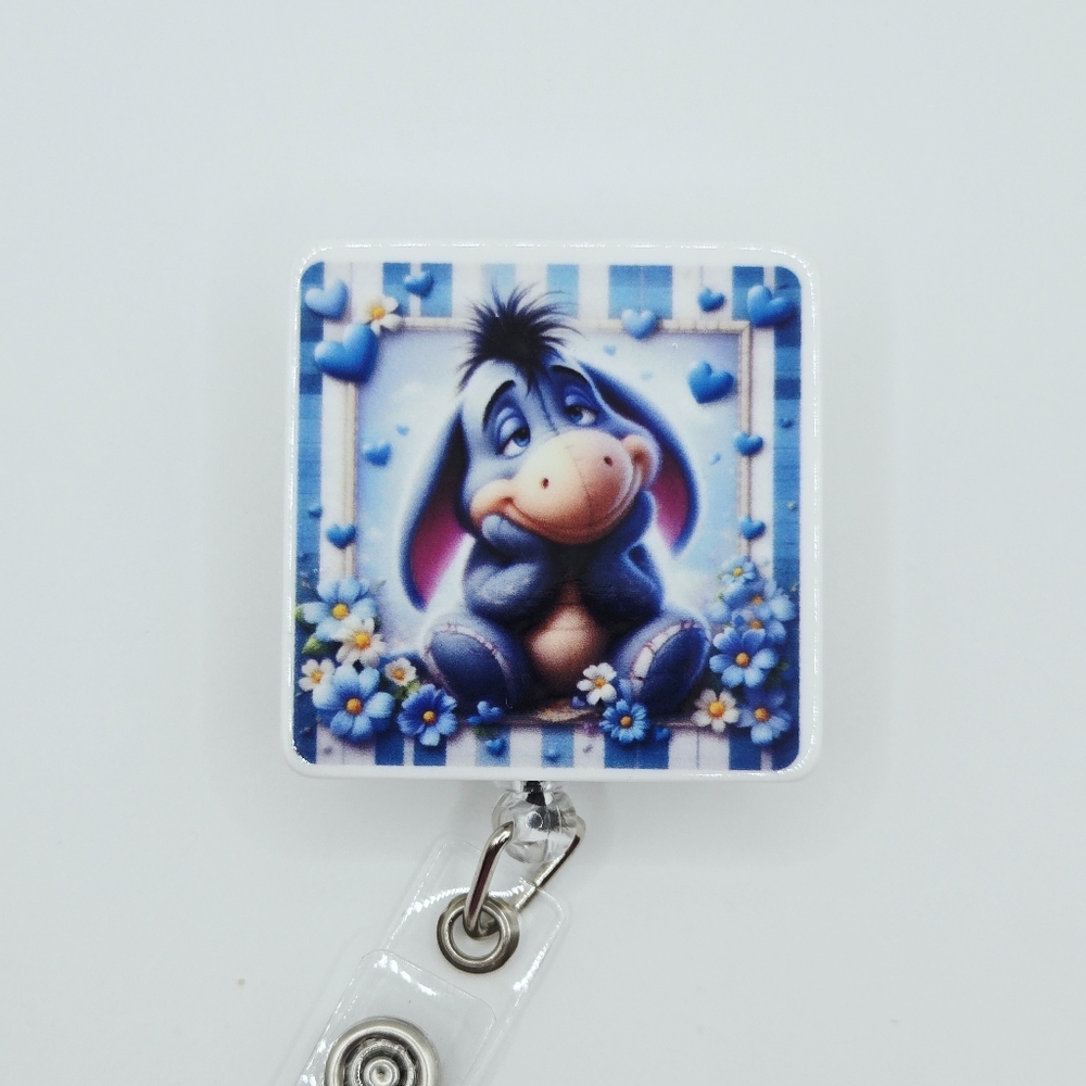 Cute Eeyore Badge Reel Belt Or Alligator Clip Mix & Match
